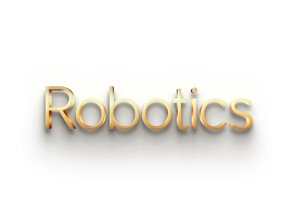 WORD ROBOTICS gold 3D text effects art typography PNG images free